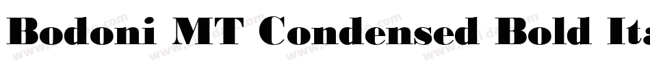 Bodoni MT Condensed Bold Italic字体转换